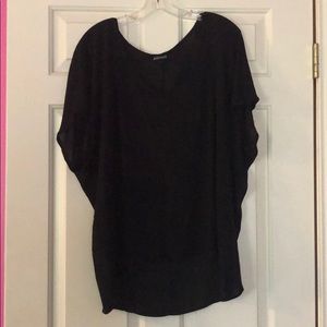 Black Express Short Sleeve Tunic Top